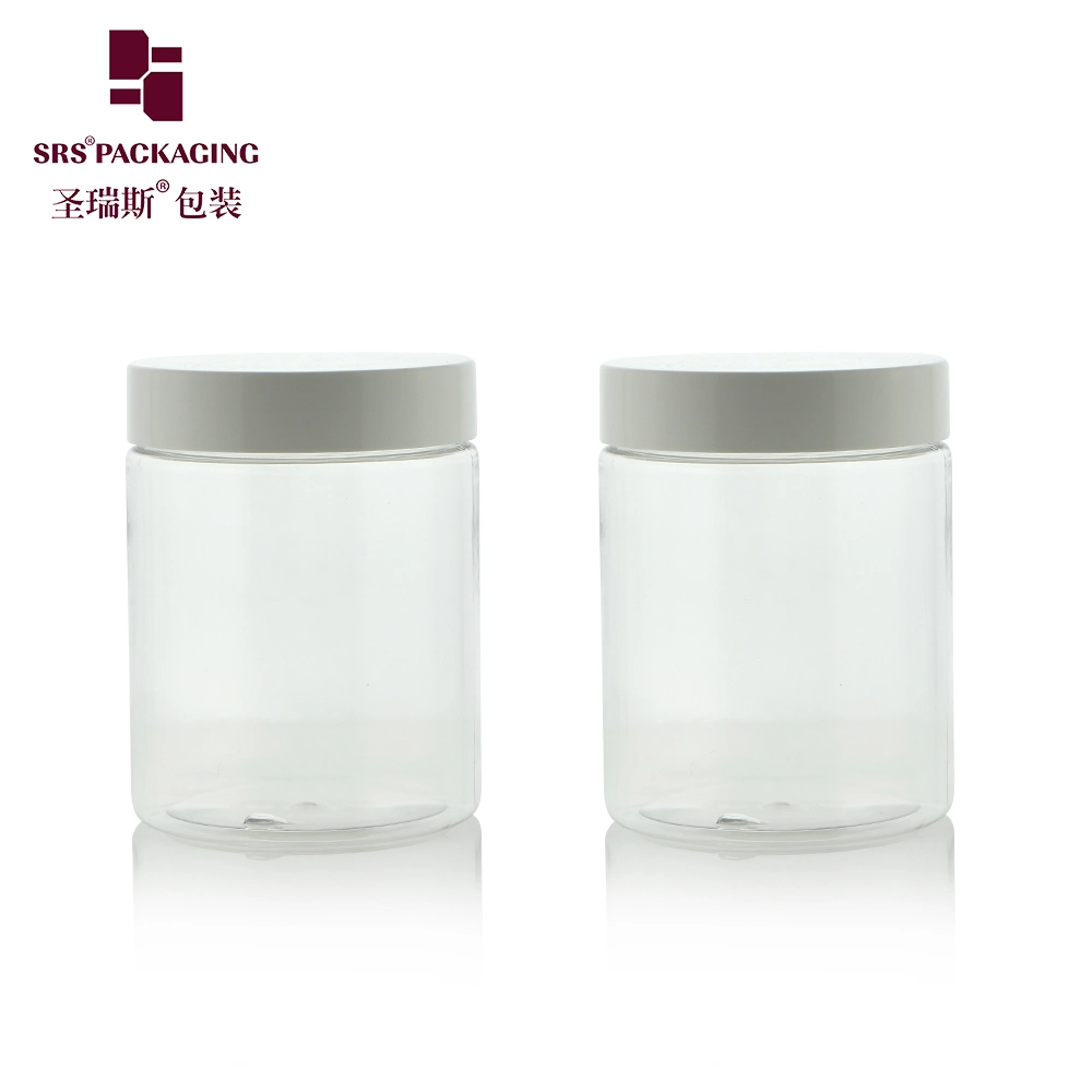 Clear PET Jar with Shiny Gold Lid Screw Cap Jar Set Food Grade Cosmetic Packaging 30g 60g100g 150g 250g 300g 350g