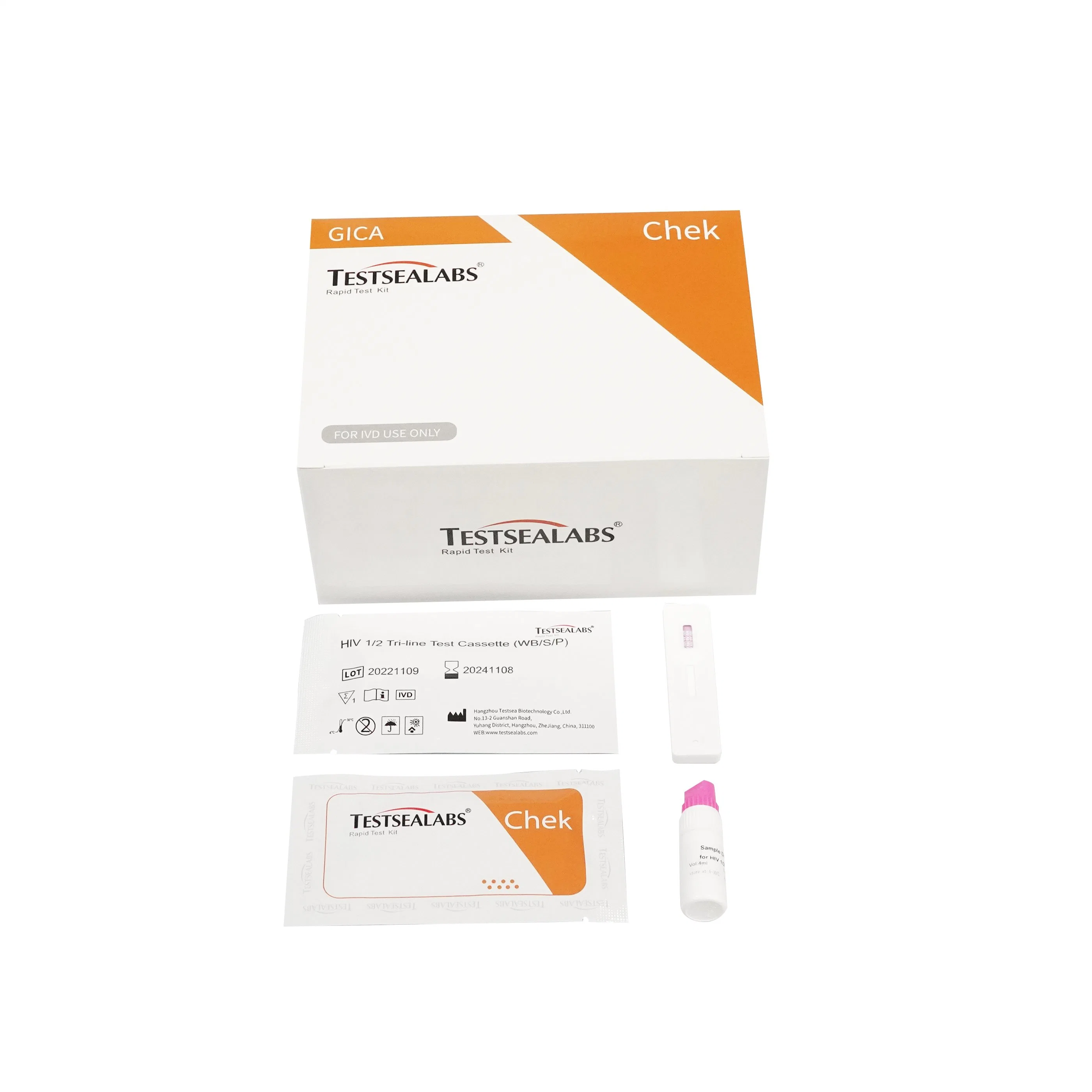 Manufacture Rapid Test Kit HIV 1+2 Tri-line Test