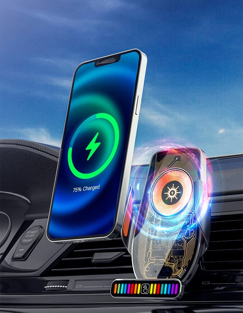 Nueva llegada 15W 18W carga rápida Teléfono móvil Accesorios coche Cargador inalámbrico