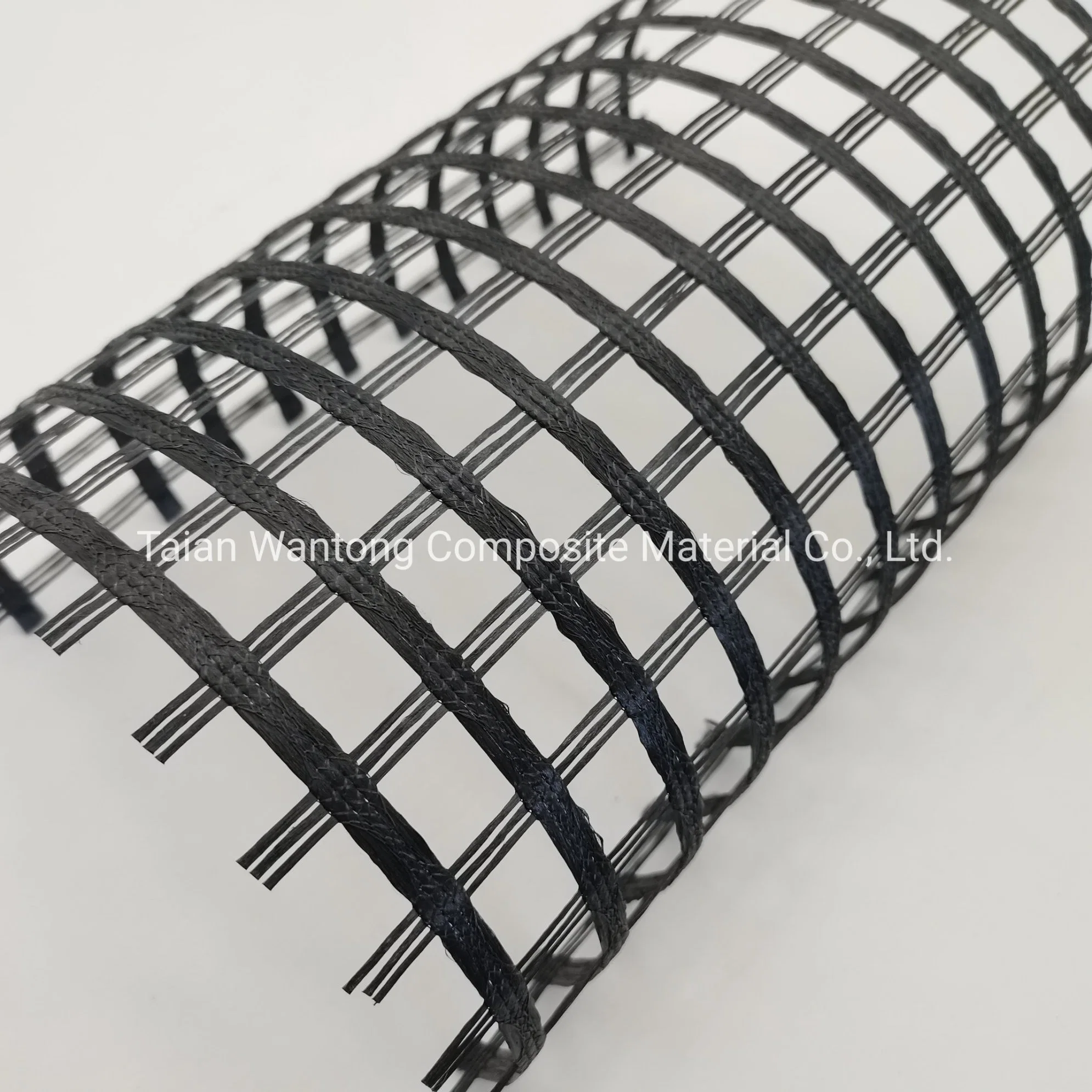 High quality/High cost performance  Biaxial Polyester Geogrid 150kn Warp Knitted Reinforcement Geogrid Fabric