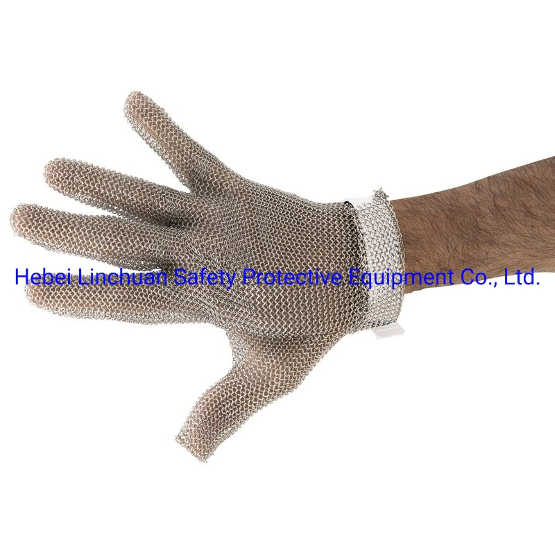 Stainless Steel Chainmail Glove Without Cuff Wirst Length with Metal Clasp /Food and Meat Processing Glove/Steel Mesh Glove for Butcher/Butcher Meat Processing