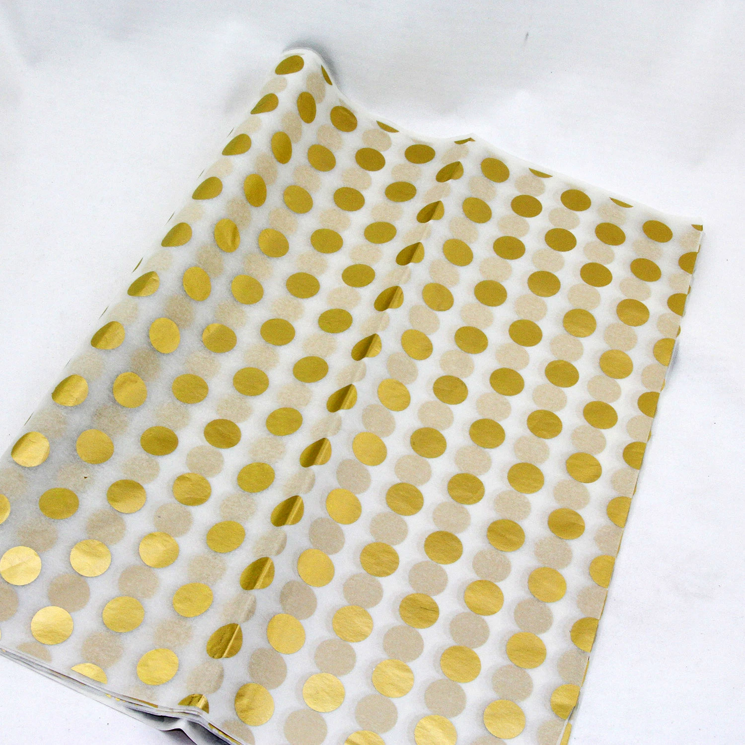 Printed Gold Polk Dots Wrapping Tissue Paper