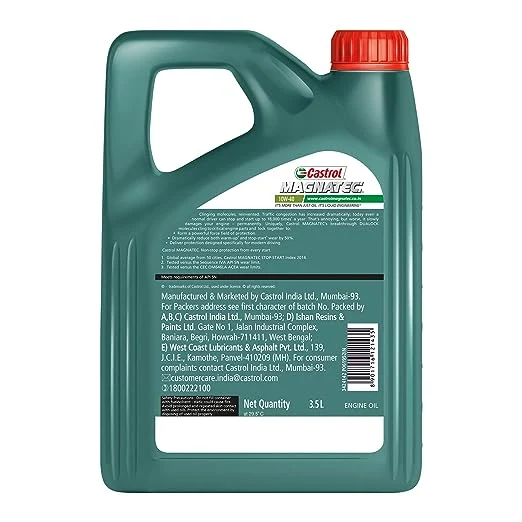 A Castrol Magnatec 10W-40 Part-Synthetic Óleo do Motor para automóveis a gasolina 3.5L no preço de venda por grosso.