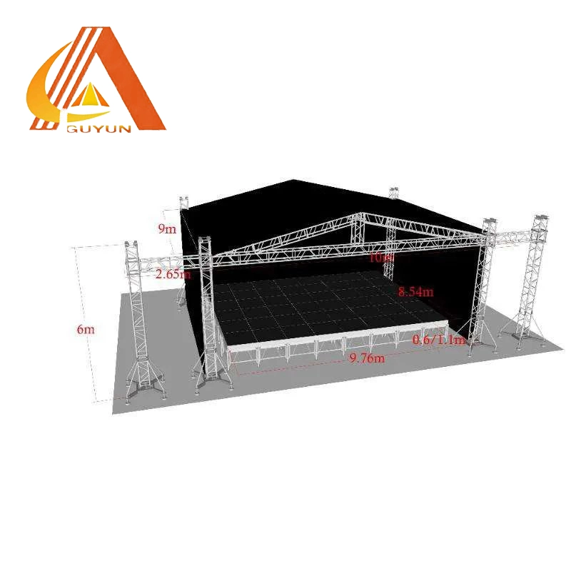 Iluminación de aluminio techo exterior Concert Stage techo sistema de armazón