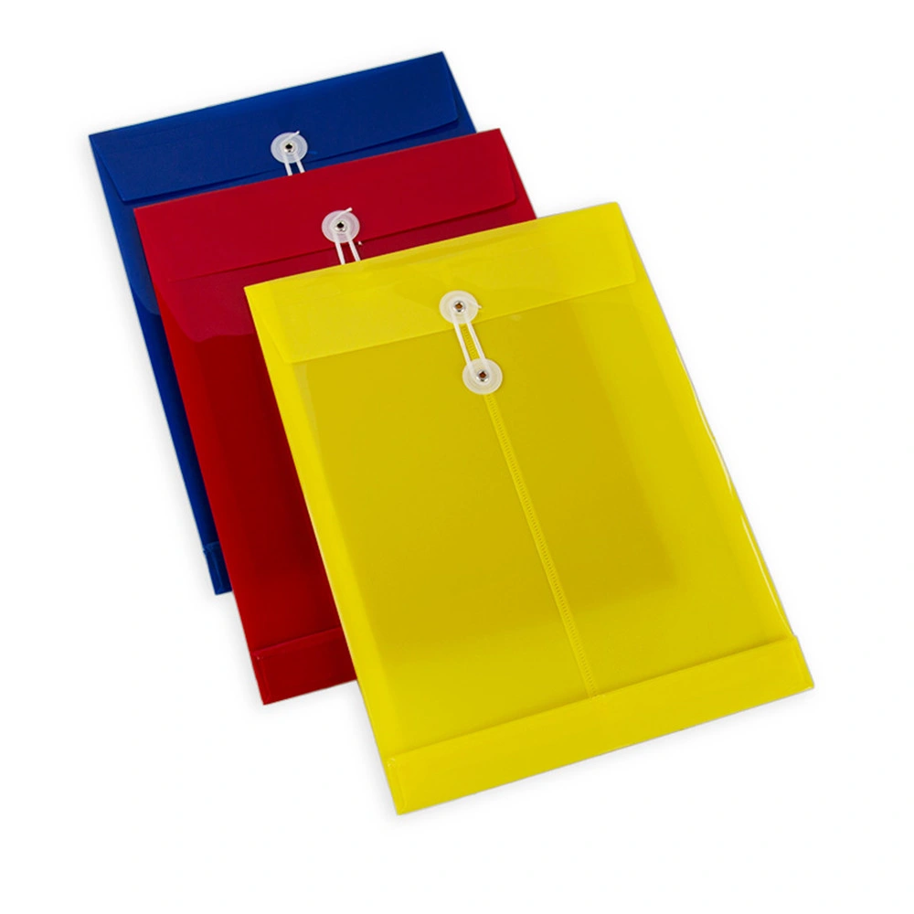 Custom A4 Size Plastic PP Transparent Envelope File Holder