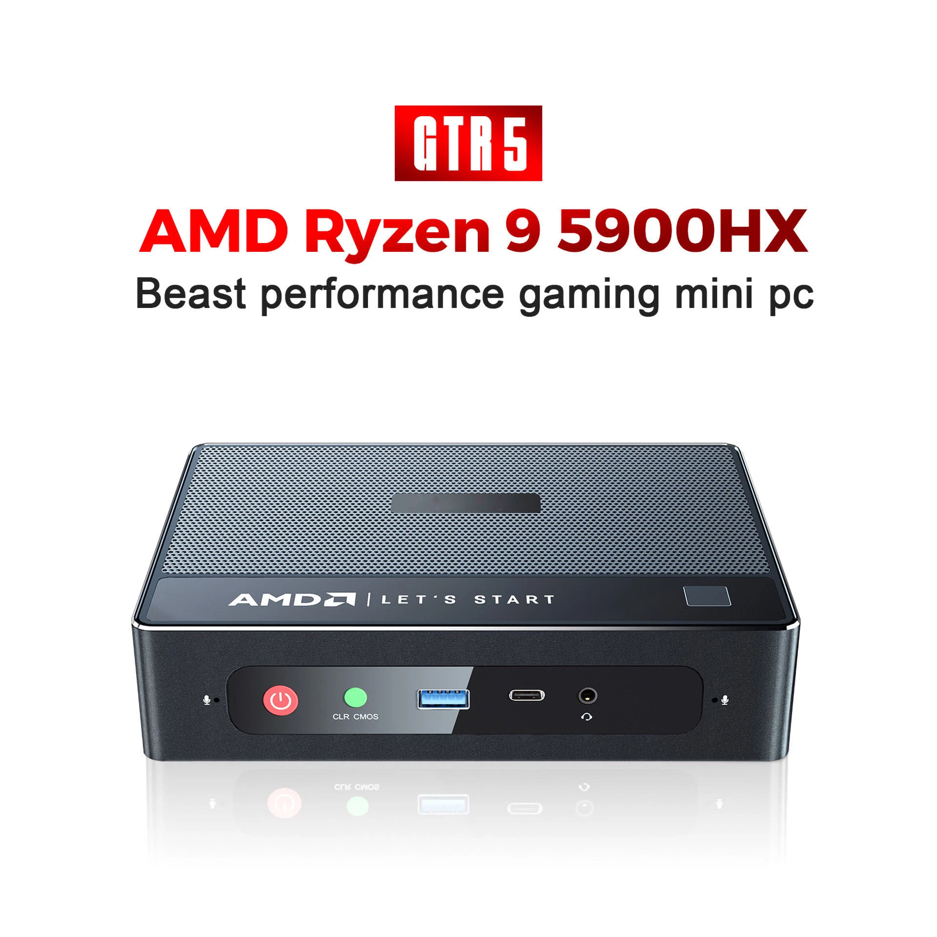 Sengston AMD Ryzen 9 5900hx 3.3-4.6GHz, Graphics 8 Core 2100MHz DDR4 32GB and 512GB SSD Drive Mini Computer