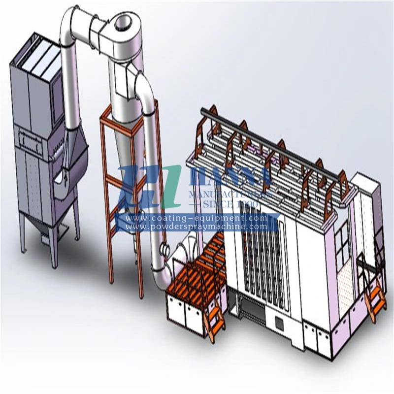 Fácil de untar spray de polvo del sistema de revestimiento en polvo de la máquina con sistema de recuperación