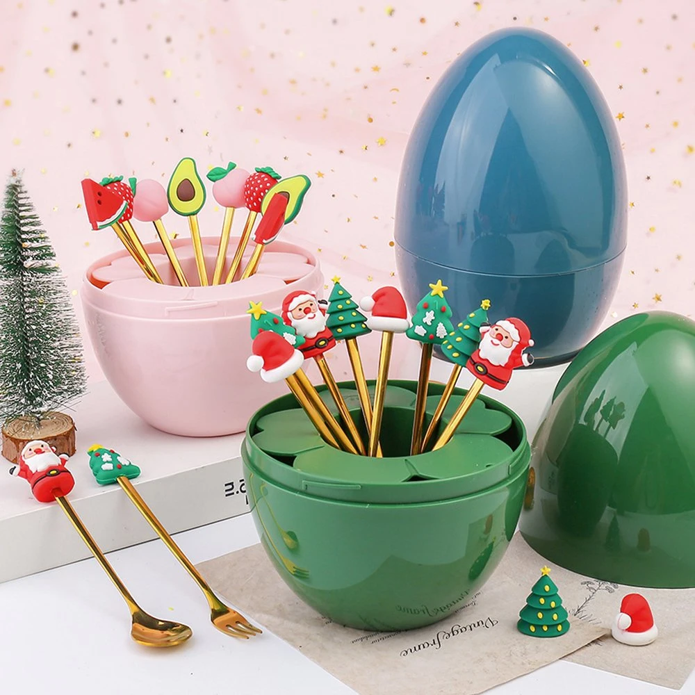 Easter Egg Light Luxury Gift Cartoon Doll Christmas Tableware Set