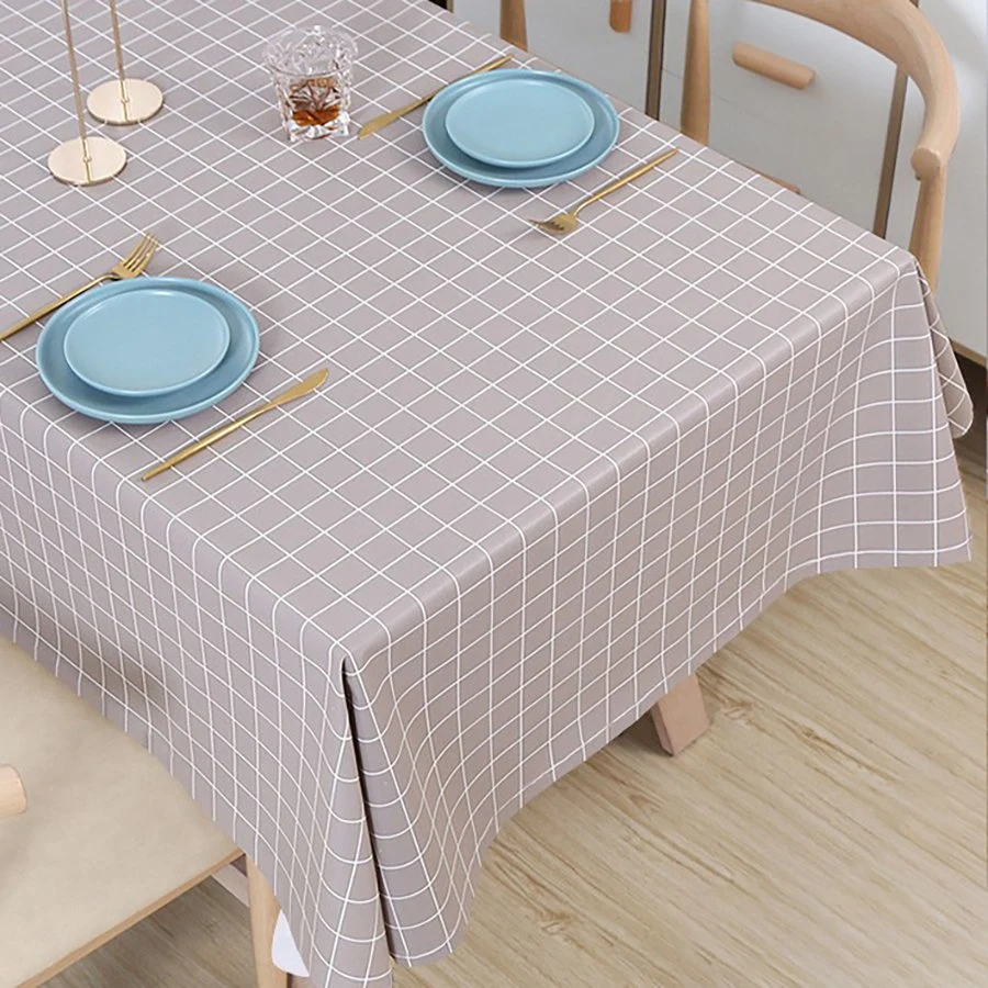 Kariertes PVC Tischtuch Rechteck - schmutzabweisend, wasserdicht und waschbar Tischtuch Gingham für Picknick im Freien, Holiday Dinner