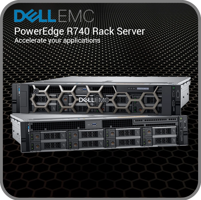 D-Ell Poweredge R740 2u Rack Server for GPU Computing Intelligent Machine Learning Training