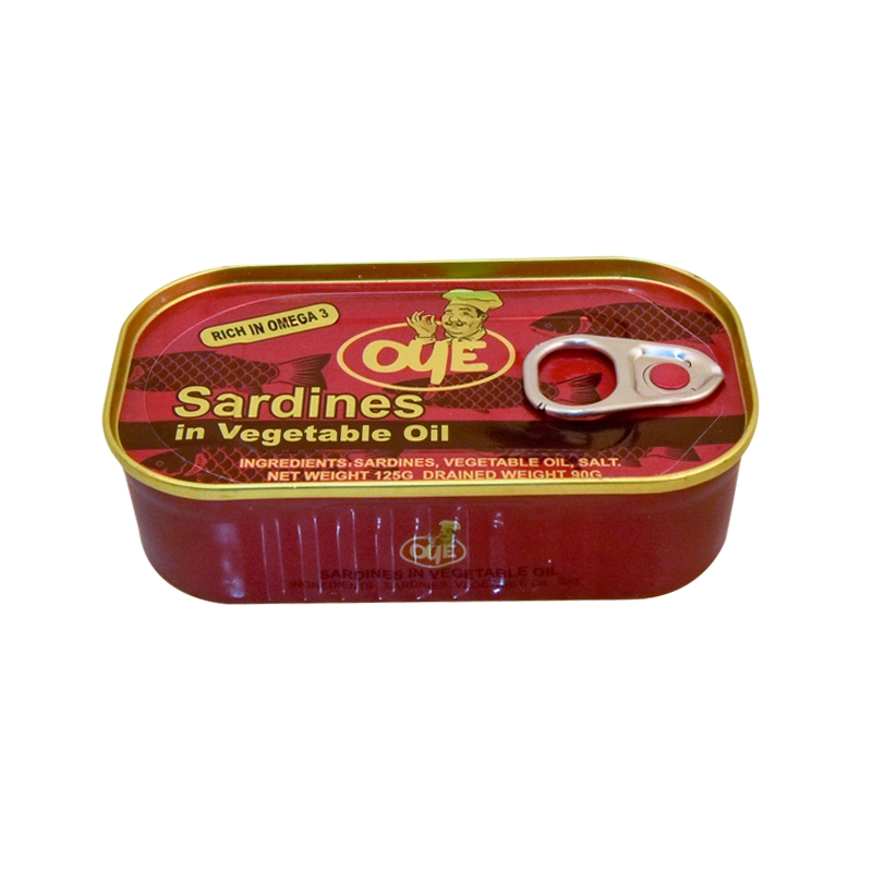 Wholesale/Supplier Canned Fish Canned Sardines Tinned Fish Best Sardine 125g*50 In100% Oil