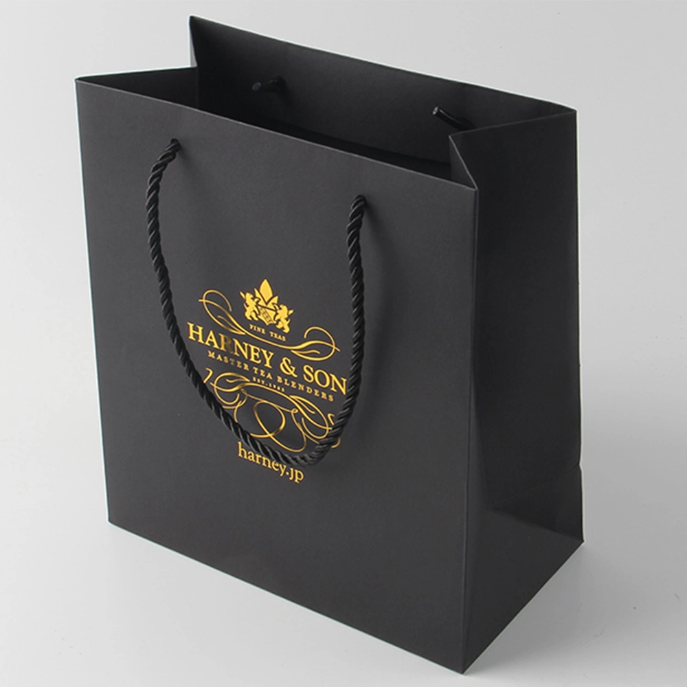 Factory Wholesale/Supplier Customized Brand Logo Luxury Wine Boutique Shopping Paper Gift Bags with Handles