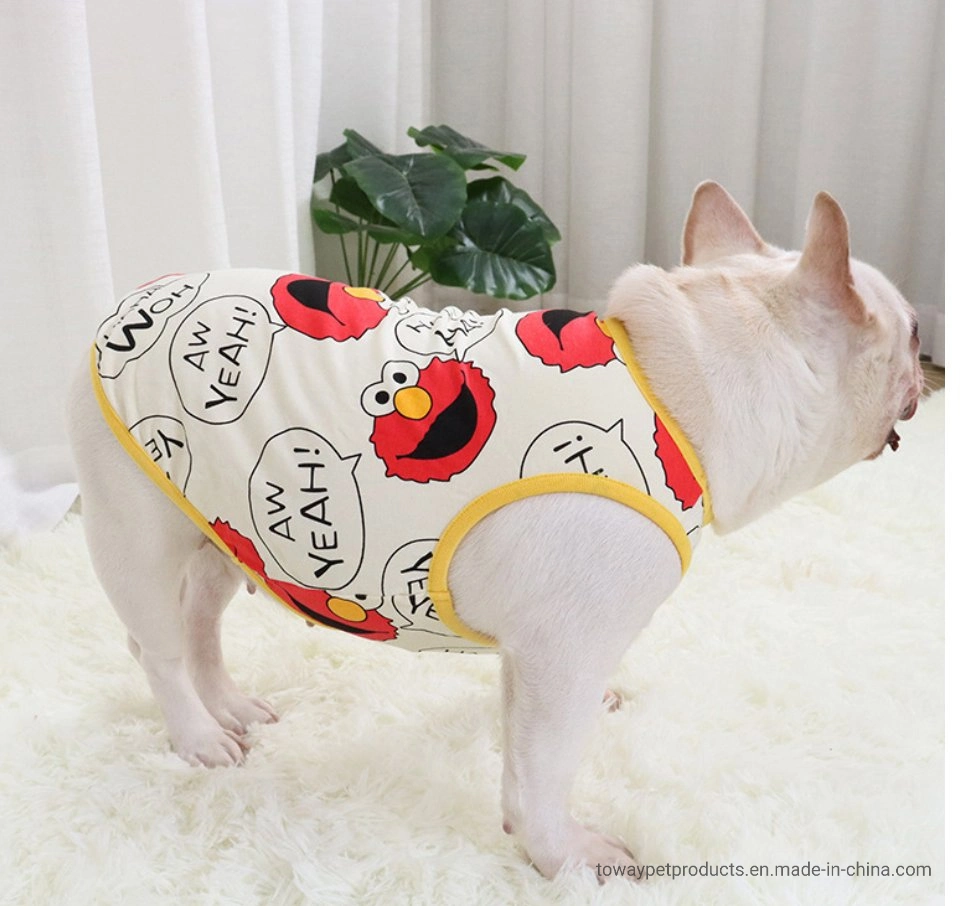 Printing Mesh Pet Summer Clothes Cartoon Dog Cool Shirt