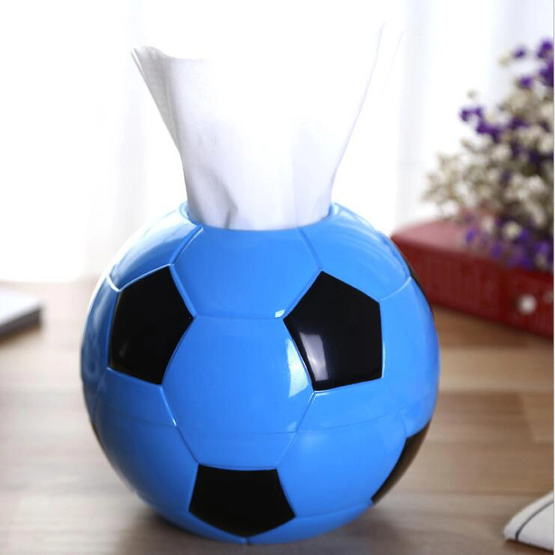 Tissue Holder Creative Runde Fußball-Form Rolle Tissue Holder Papier Pumping Box Tissue Box Papiertopf für Home Office Auto Wbb11988