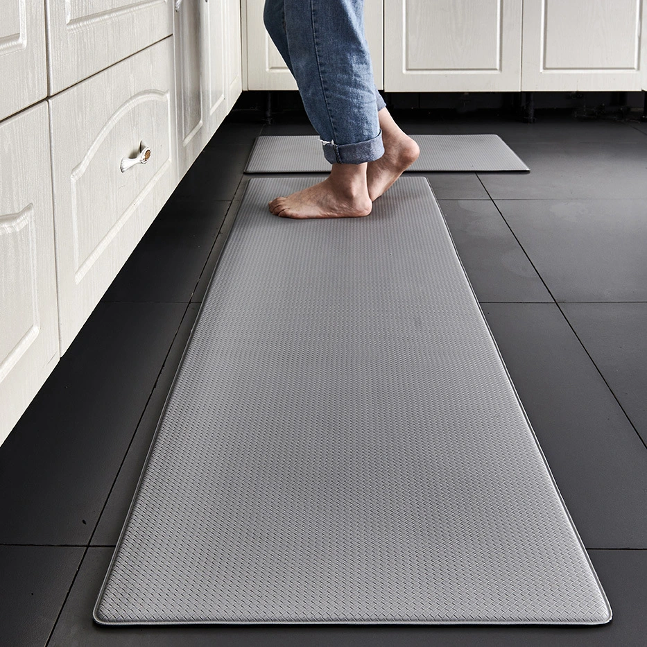 Wowen Design Anti-Slip Waterproof PU alfombrillas de suelo de cuero Mat de cocina