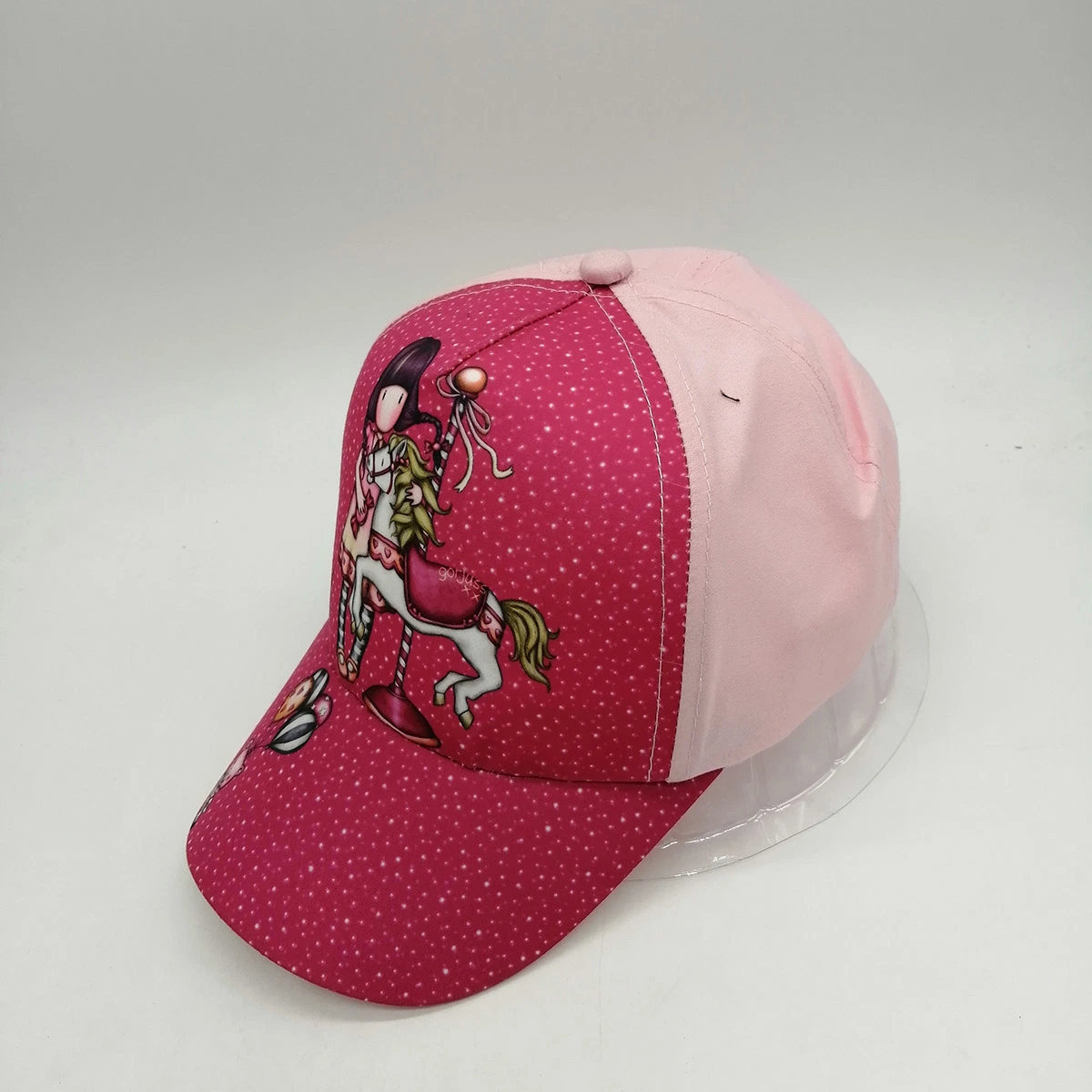 Hochwertige Rosa Polyester 5 Panel Cap / Geschenk-Cap / Sommer Cap / Kinder Cap mit kundenspezifischen Druck BSCI Factory