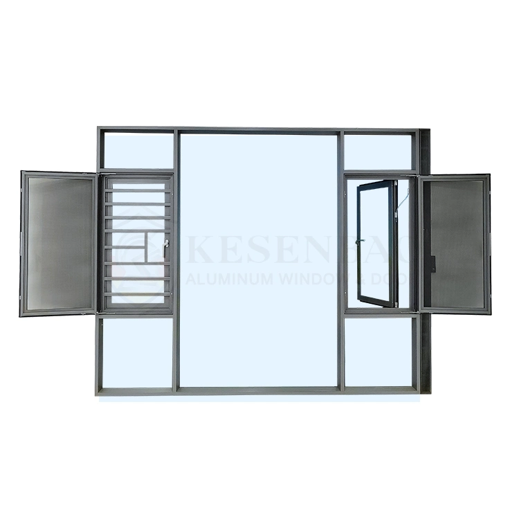 60 X 48 Black House Windows for Sale Aluminium Casement Windows Aluminum Casement Window for Residential