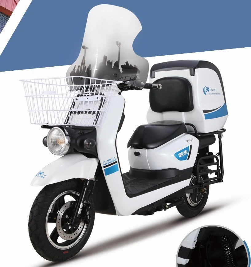 Big Rear Box Electric Motorcycle/Scooter for Fast Food Delivery