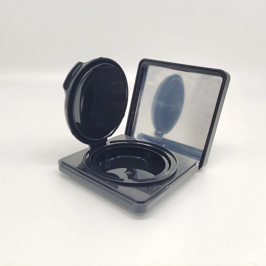 Empty Air Cushion Foundation Box Plastic Black Case for Cosmetic Packaging