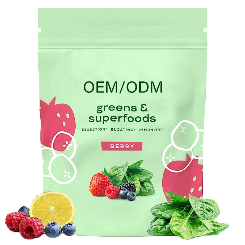 Women Men and Kids with Strawberry Fruit Probiotic Powder Drinks