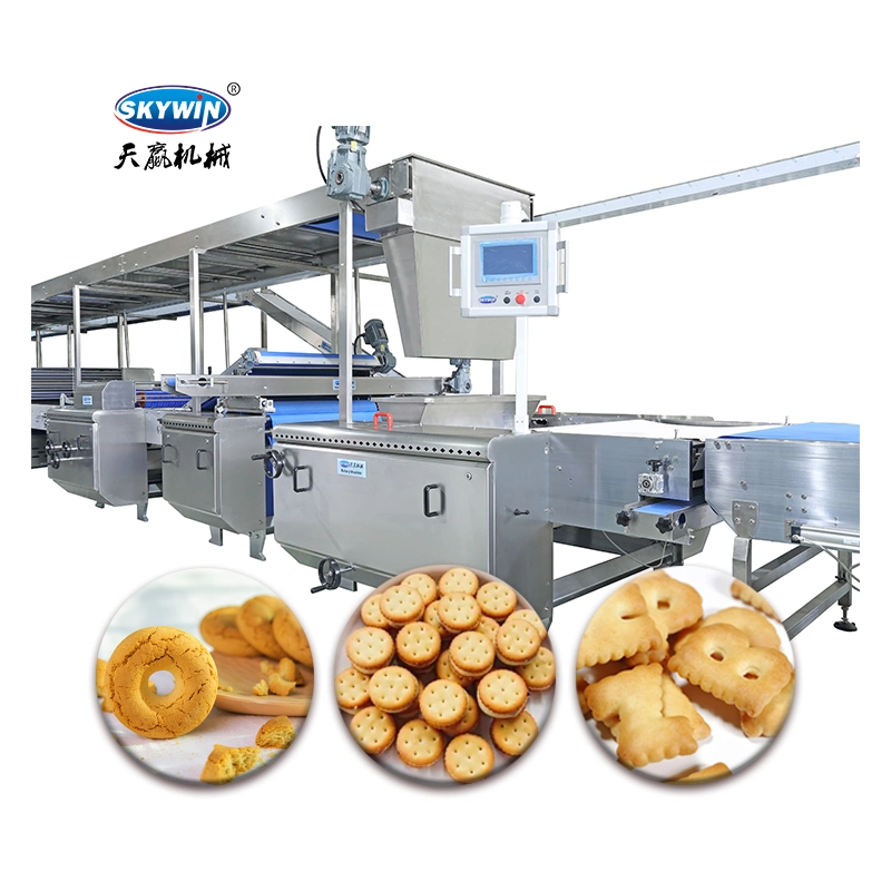 Automatic Bakery Equipment Soft Hard Soda Rice Cracker Cake Biscuit Cookie Sandwiching Production Line Making Baking Oven Bakery Snack Food Machine