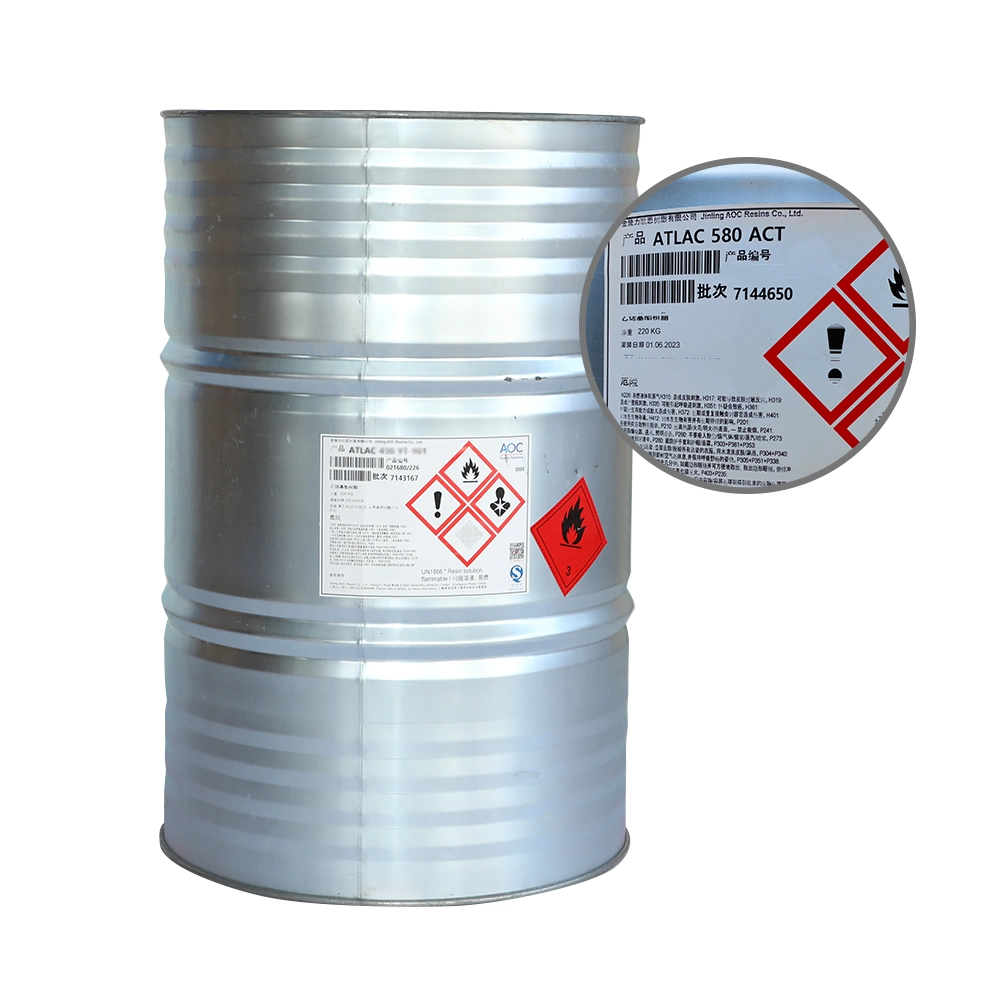 Atlac 580 Act High Grade Bisphenol Ureyhin Vinyster Resin for المعدات المقاومة الكيميائية والتطبيقات البحرية