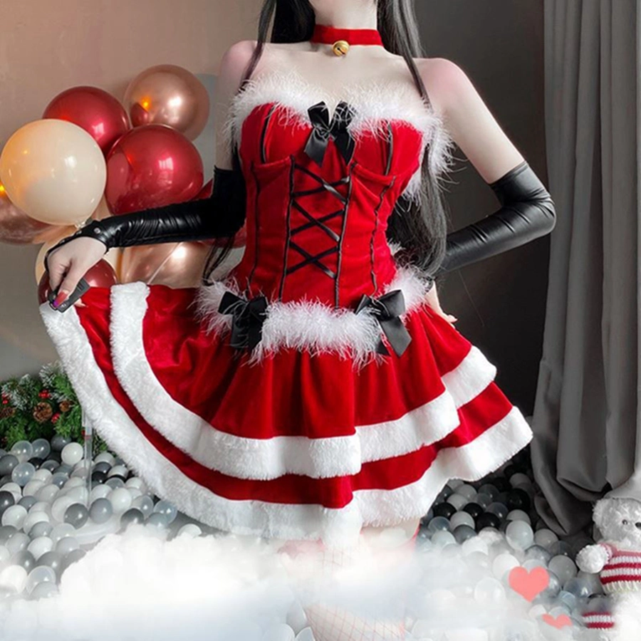 New Christmas Costume Anchor Uniform Temptation Sexy Maid Cosplay Christmas Costume Skirt Christmas Party Wear