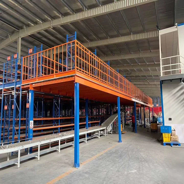 Industrial Prefabricated Metal Medium Duty Warehouse Racking Multi-Level Mezzanine Floor