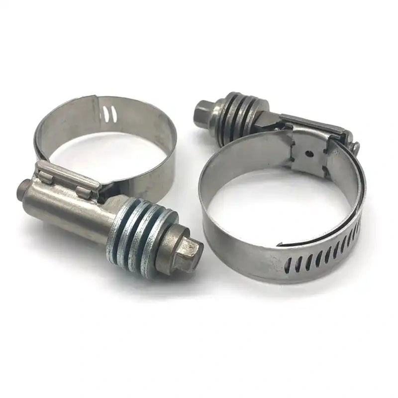 Produced by Chinese Manufacturers DIN 3017 Stainless Steel Heavy-Duty Worm Gear Drive Pipe Clamp Hose Clamp