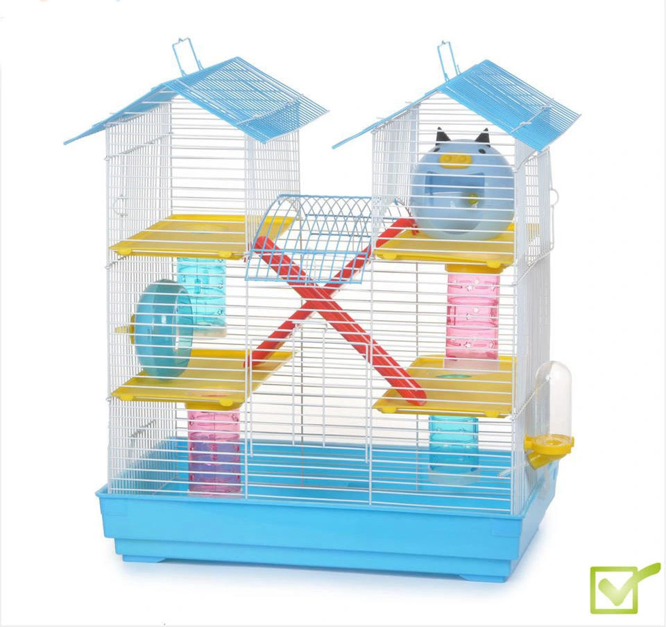 Hot Sale Metal Hamster Mouse House Cage jaula de Hamster plástico Metal Wire Rabbit Cage jaula de hámster grande