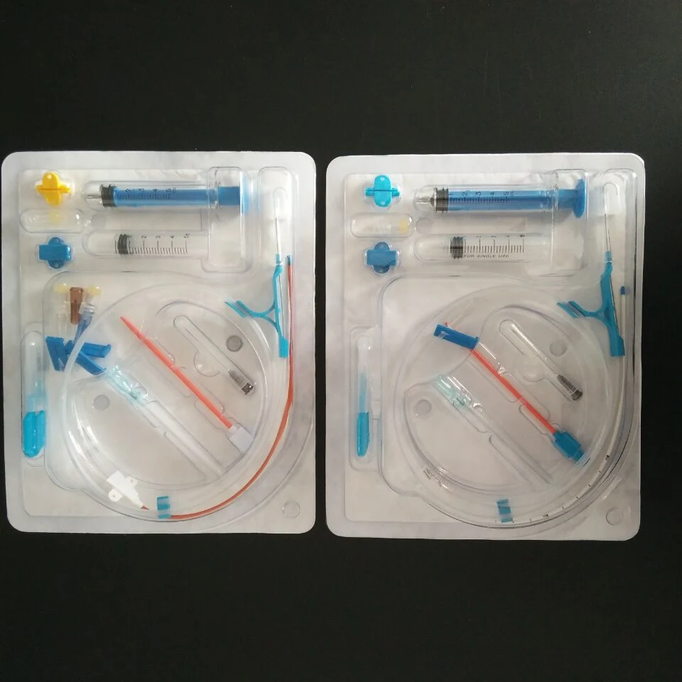 Cateter venoso central para uso médico descartável, kit único/duplo/triplo de lúmen CVC