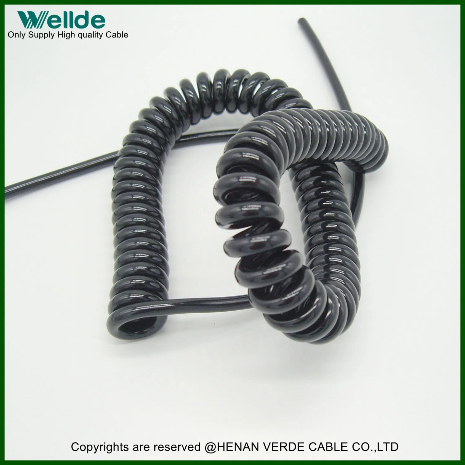 5Core 8 core 28AWG 24 AWG 22 AWG de poliuretano flexible de resorte en espiral de alambre en espiral