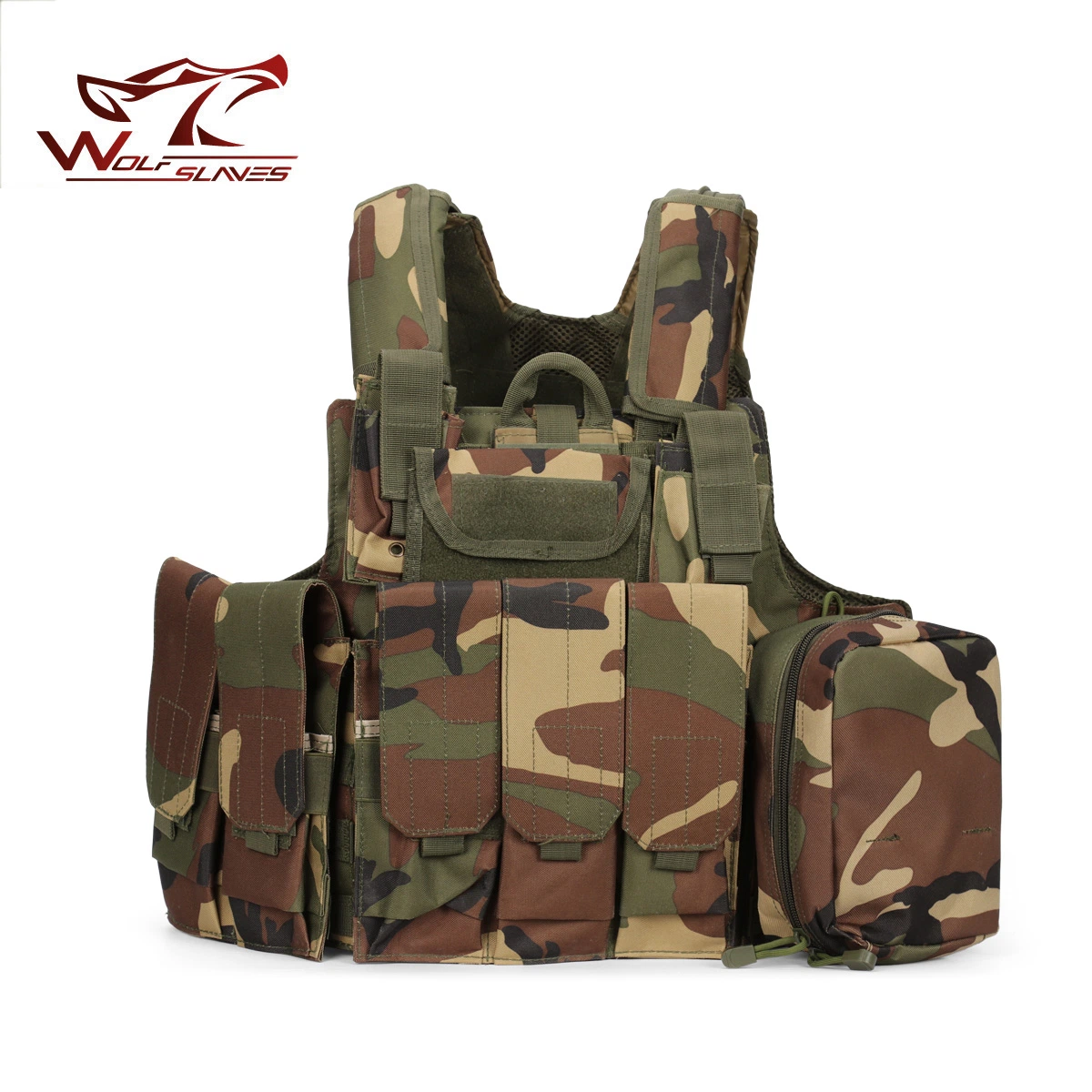 Custom Outdoor Training Military style Molle System Special Camouflage Belt Magazine Bag Tactical Vest