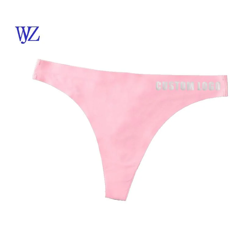 Kundenspezifisch &amp; Druck Logo Damen Nahtlose Panty Tanga