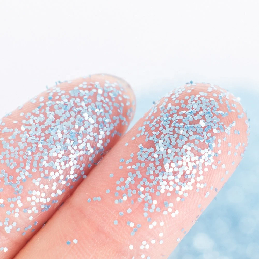 G5640 Neu Houlk Fine Crystal Blue Pet Glitter Powder für Weihnachten Nail Art Kosmetische Dekoration