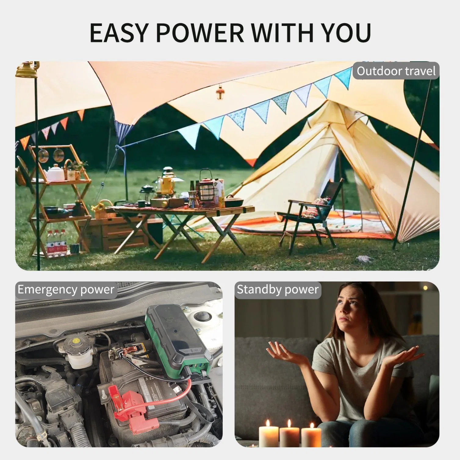 Portable Power Station Power Bank 200wcamping Solar Generator AC 220V for Outdoors Camping Travel Hunting