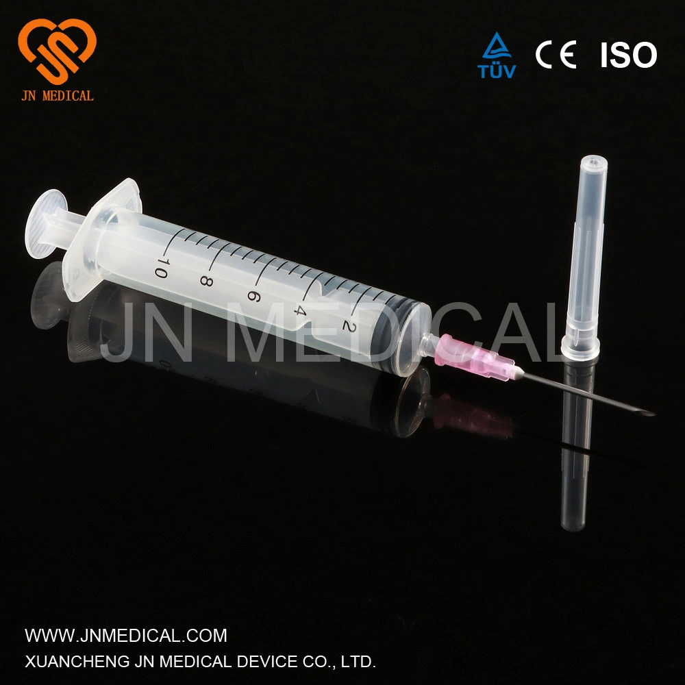 Seringue médicale en plastique d'injection approuvée CE&ISO&SGS avec aiguilles à usage unique.