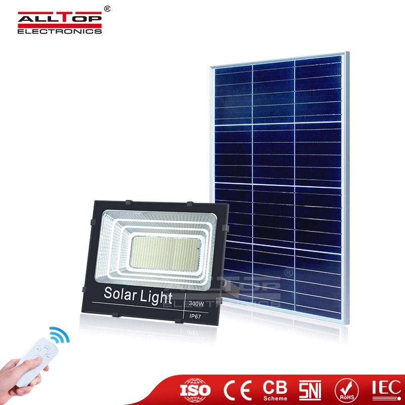 Alltop High Lumen Dimmable Outdoor Landscape 25W 40W 60W 100W 200W 300W IP67 Waterproof Solar Floodlight