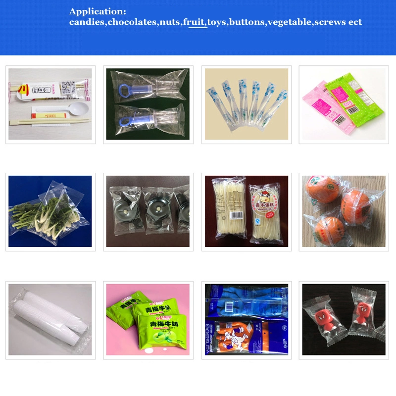 Full Automatic Pillow Packing Machine Frozen Food Soap Gummy Bear Hard Candy Wrapping Bread Mask Large Vegetable Multifunction