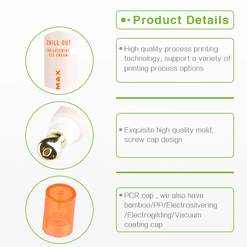 0.51oz Hot Sale Factory Manual &Electric Cosmetic Roller Ball Massage Tube for Skincare