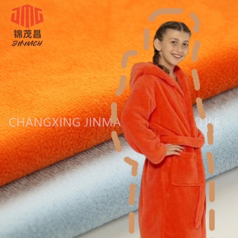 Tissu en maille de haute qualité 95% polyester 5% Spandex 270GSM Tissu en velours ultra-doux pour enfants Veste à capuche et couverture pour bébé Pyjama