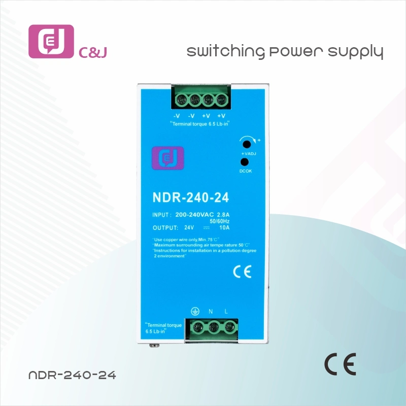 High quality/High cost performance  240W AC to DC DIN Rail Single Output Industrial Switching Power Supply