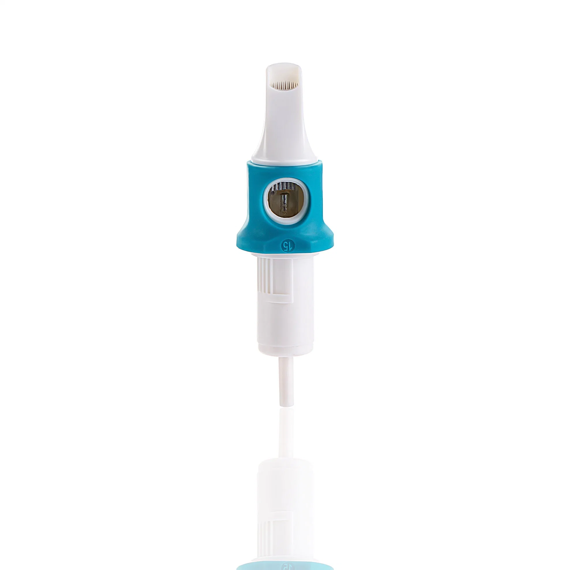 White and Blue Wireless Medical-Grade Plastic Cartridge Tattoo Needle with RoHS Certification