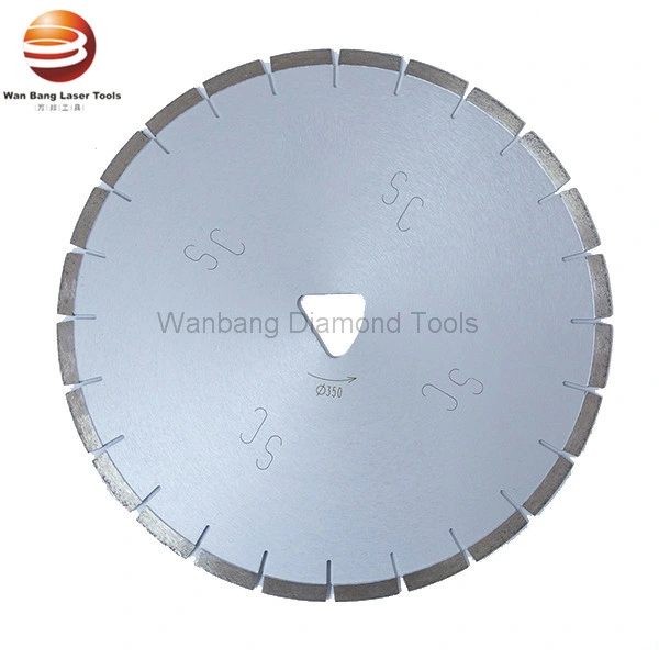 Laser Welded Fresh Concrete Diamond Saw Blade with Triangle Centre Hole for Cutting