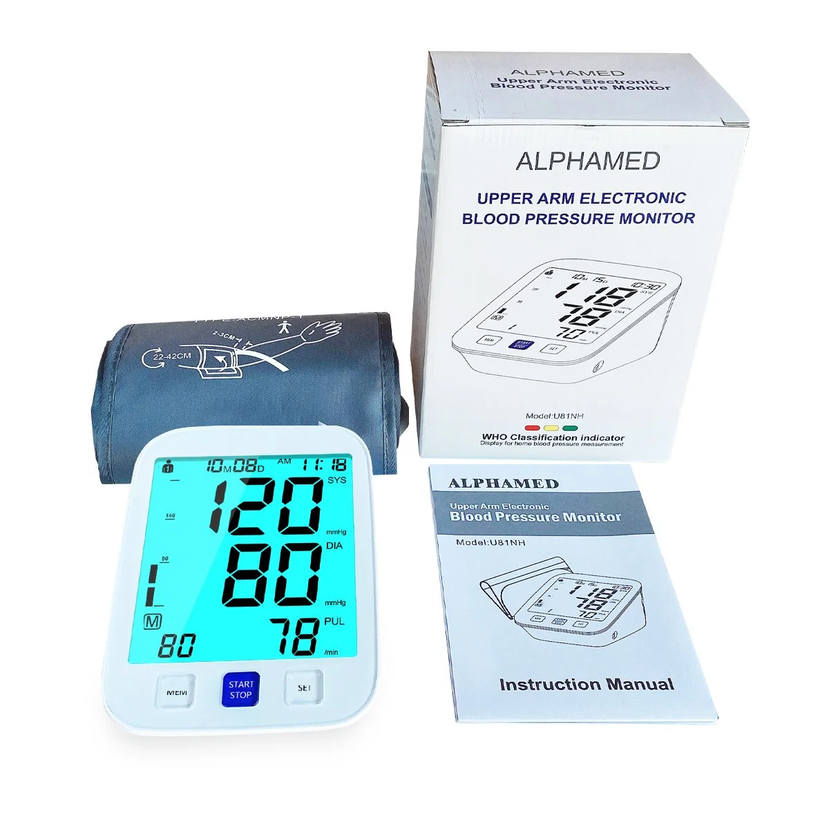 Medical Supply Digital Bp Machine Upper Arm Blood Pressure Monitor with CE/ISO Certificate