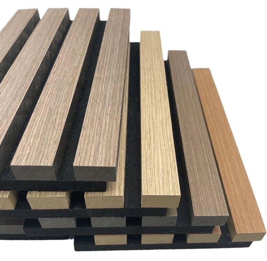 Milewa Slat Wood Panel Acoustic Pet Felt Wooden Wall Slat Wooden Panel Veneer MDF Decorative Building Material Ceiling Panel