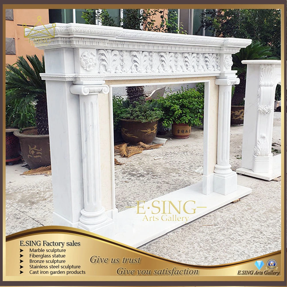 Decorative Hand Carved Marble Fireplaces for Home