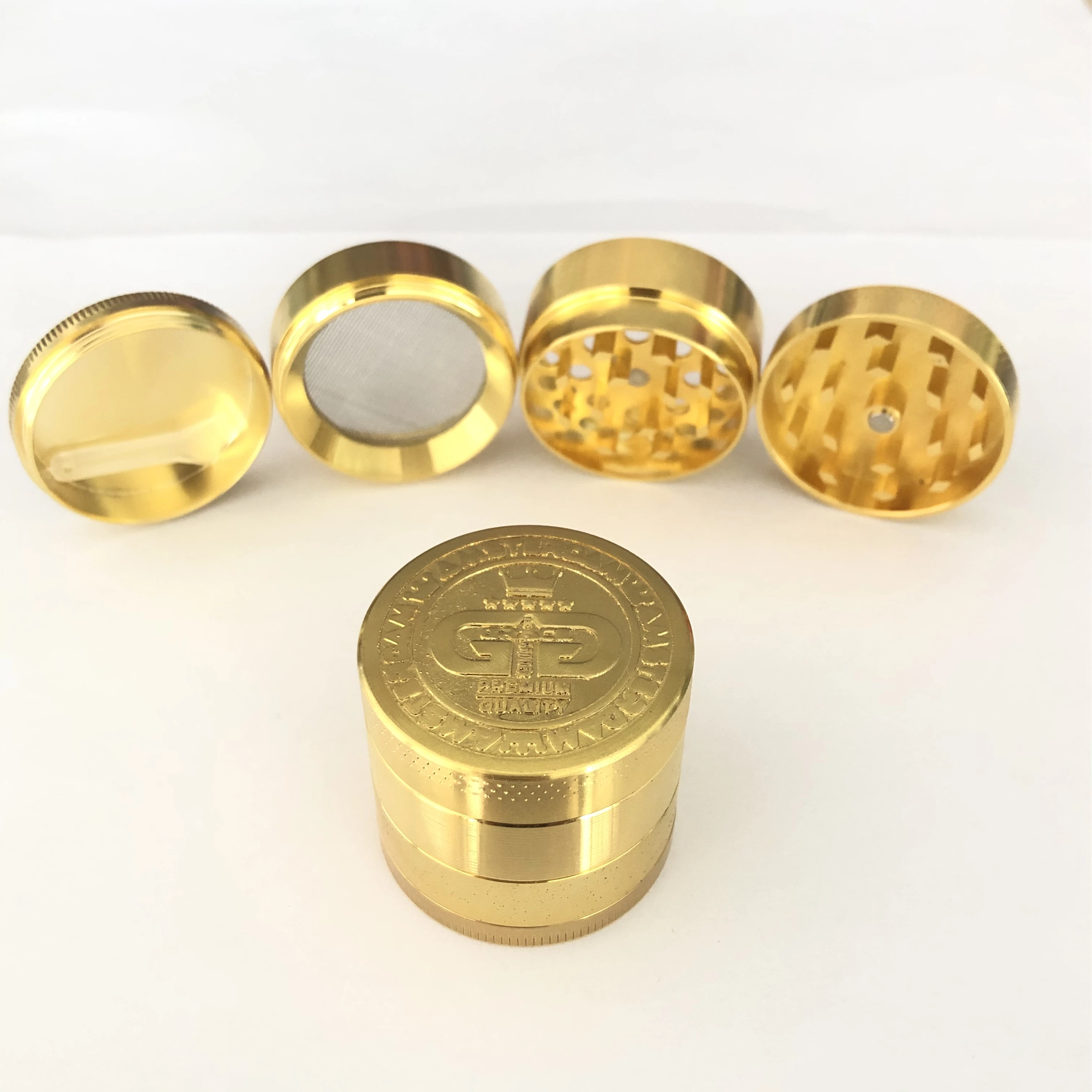 Gold Metal Smoking Grinder Rolling Paper Cigarette Custom