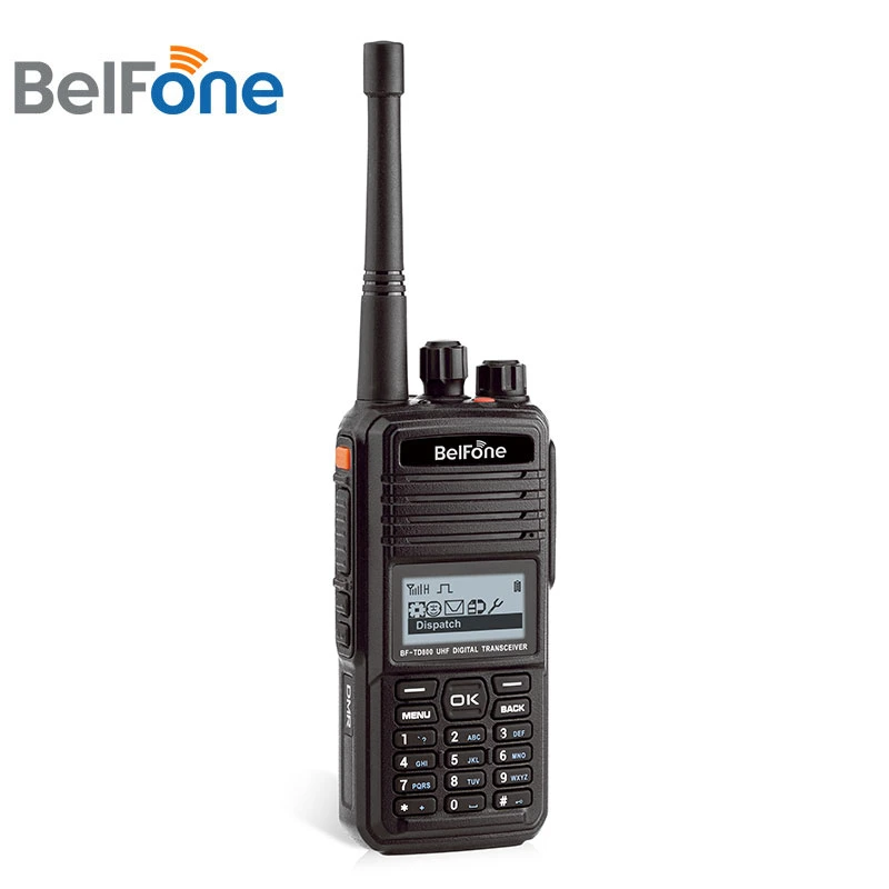 Transceptor rádio portátil VHF UHF digital bidirecional Belfone (BF-TD800)