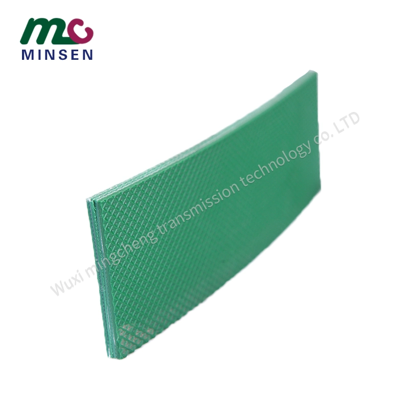 PVC verde/PU cinta transportadora industrial de servicio ligero/banda de transmisión/banda con superficie de diamante Para cinta de correr